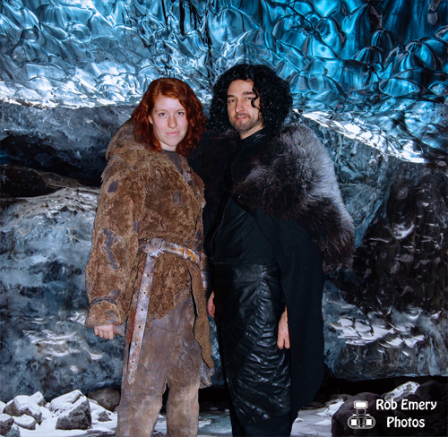 Ygritte and Jon Snow in an ice cave